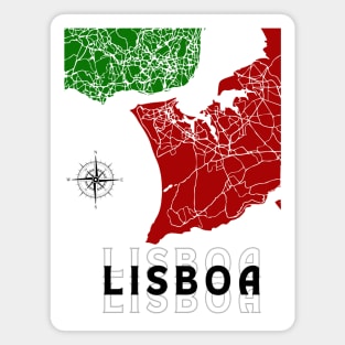 Lisboa Portugal MAP Magnet